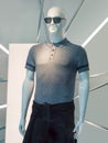 Stylish male display mannequin with sunglasses, Beijing, China Royalty Free Stock Photo